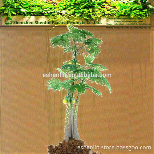 large outdoor decorative artificial papaya tree with pawpaws